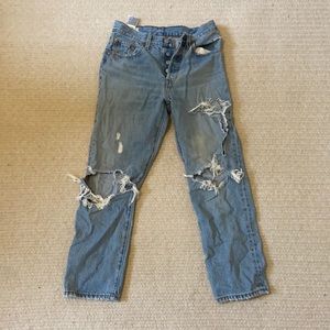 501 super soft vintage super ripped jeans